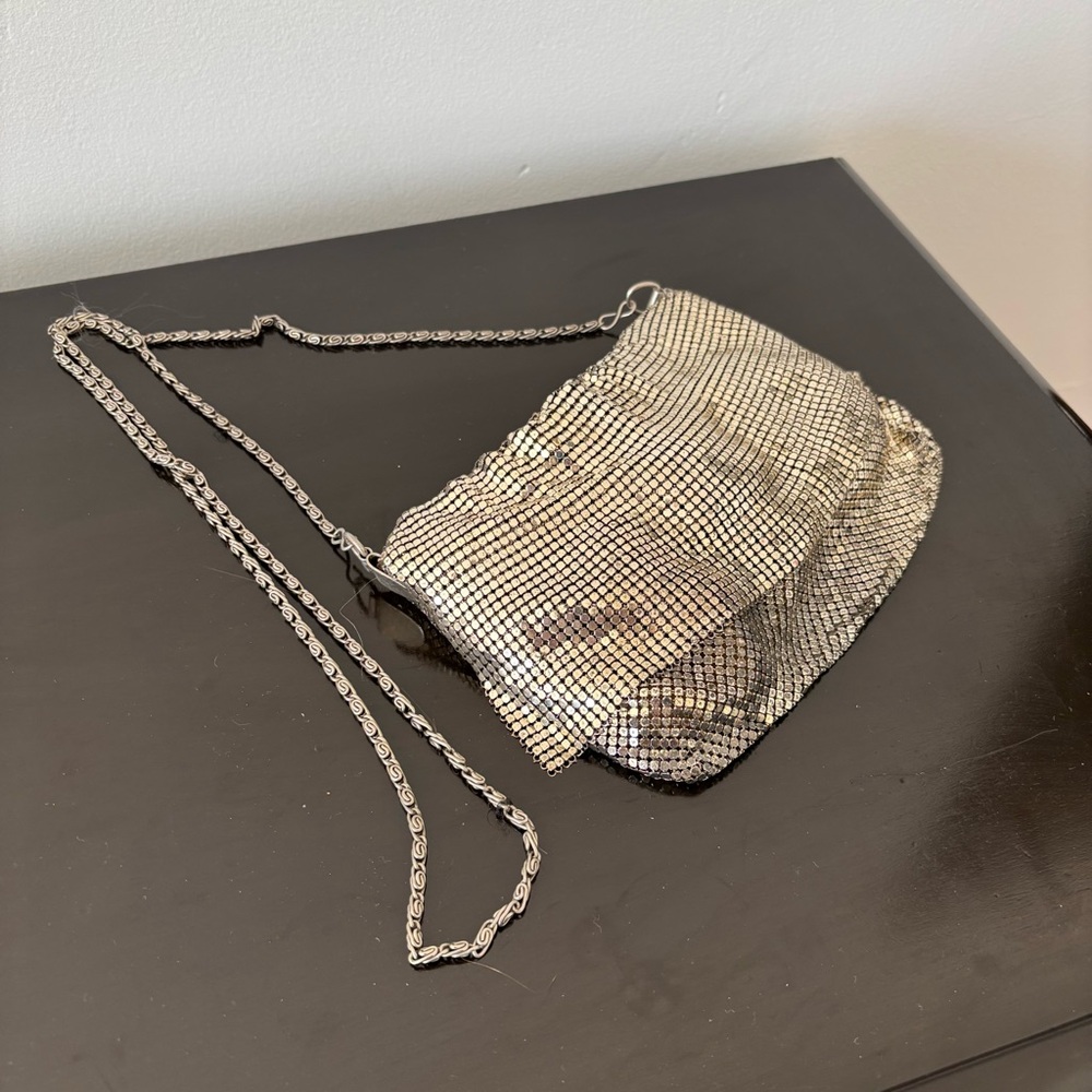 Vintage Silver Chainmail Evening Bag